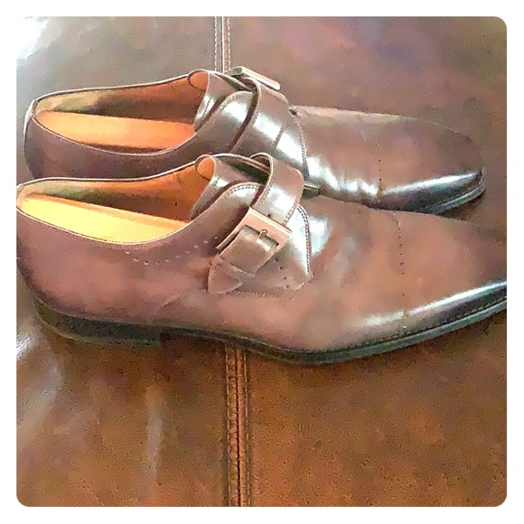 magnanni carey leather monk loafer